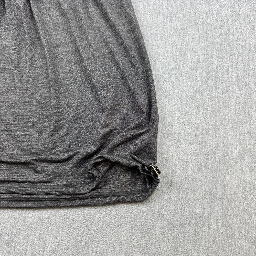Lululemon Tank Top Women 4 Gray Black Run Your Heart Out‎ Racerback Yoga Workout